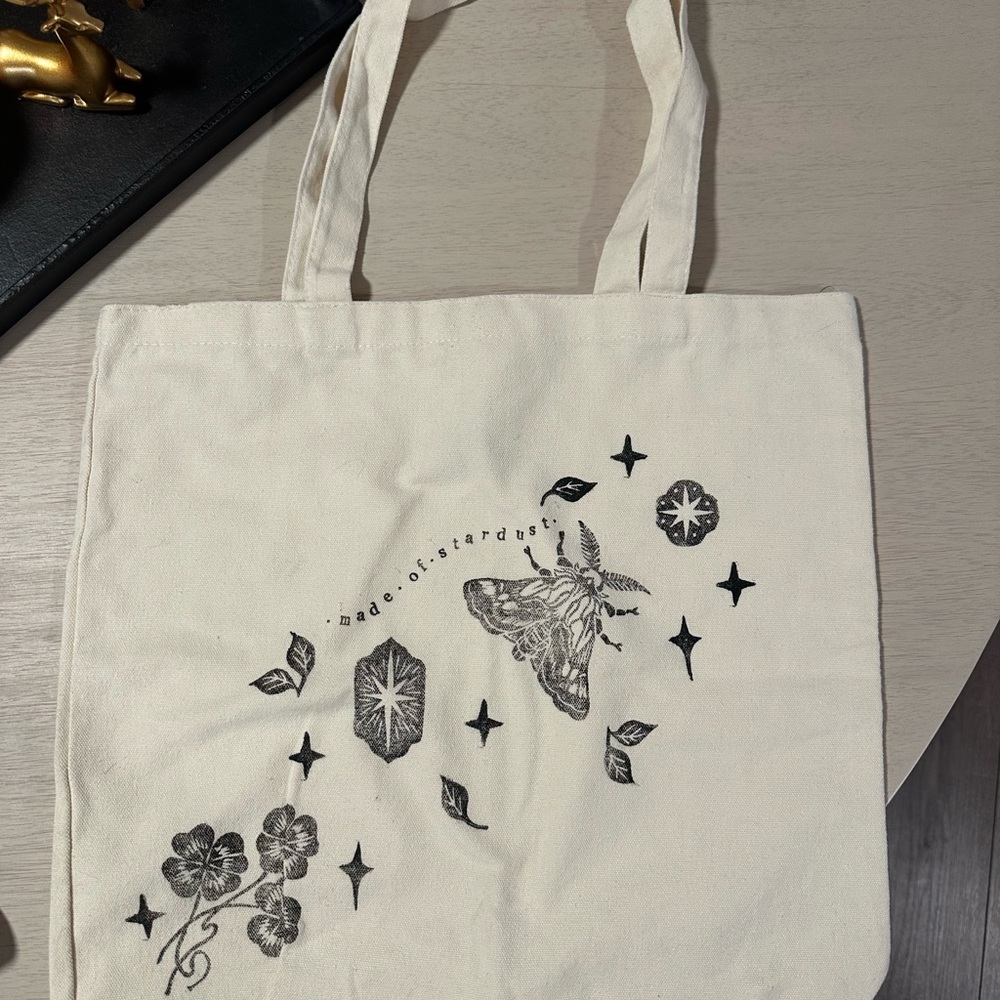 “Made of stardust” Beige Tote Bag